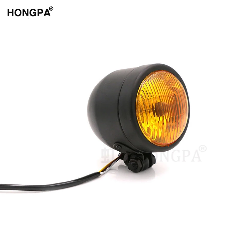 Мотоцикл винтажный на заказ фары противотуманные HS1 12V 35W передние лампы универсальные для CB Streetfighter Cafe Racer Bobber Chopper включены.