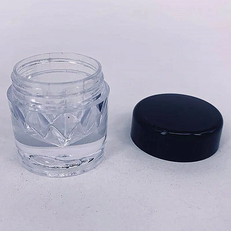 1g Diamond-shaped Bright Powder Trial Sample Box Empty Eye Shadow Powder Concealer loose Powder Nail Art Sequins Clear Jar 3ML