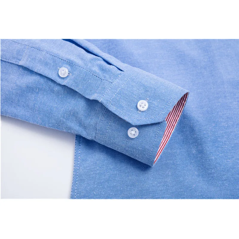 Мужская деловая рубашка VISADA JUANA Однотонная на пуговицах весну и осень Y29 | одежда