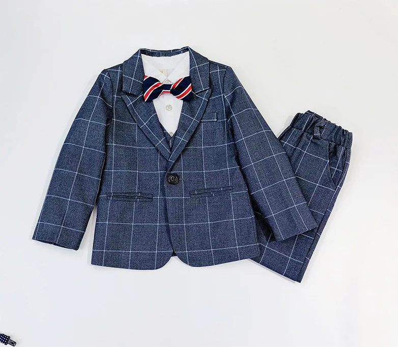 Детский Повседневный костюм вечернее платье для мальчиков на свадьбу день