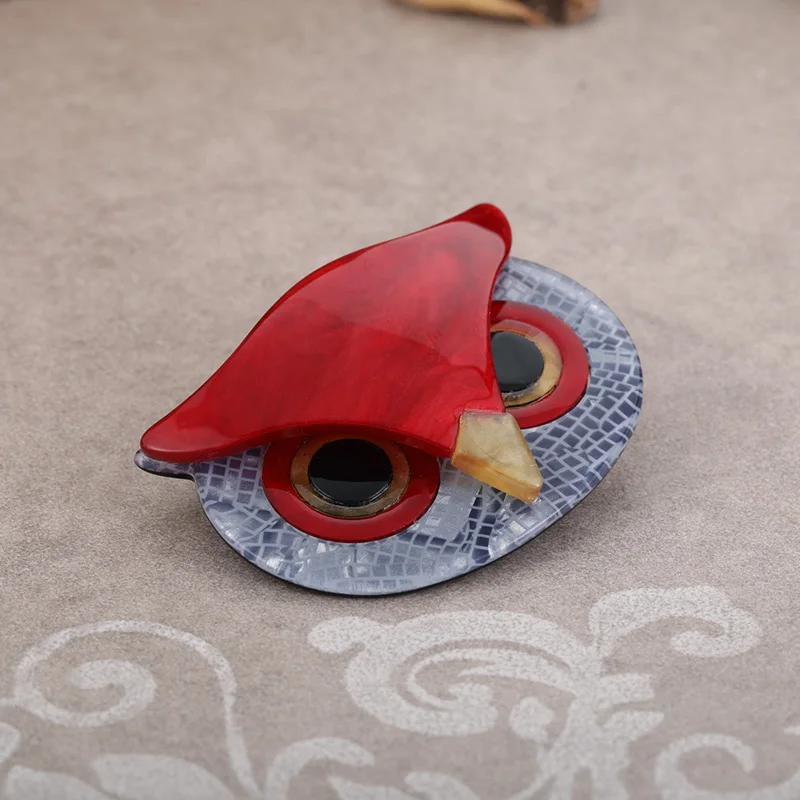 FUNMOR акриловые большие глаза Сова лицо Броши многоцветный ручной работы Твердые птицы нагрудные булавки для женщин малыш значки с животными сумка для шляп аксессуары