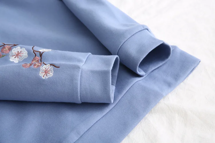 Женские Новые Осенние хлопковые свитшоты повседневные сливовые с круглым