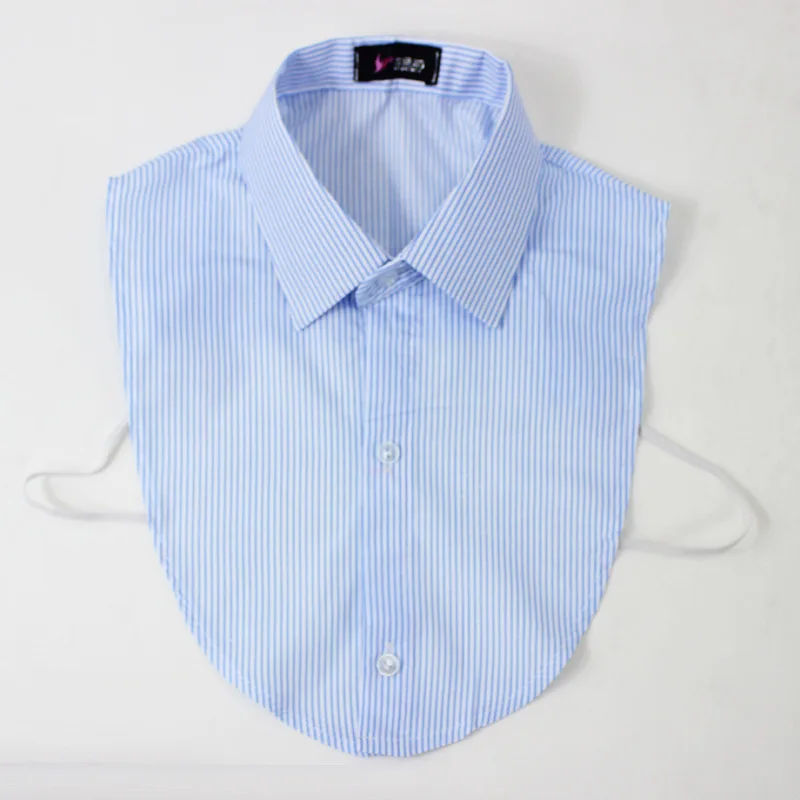 

Navy Style Blue Striped Fake Collar Lady Lapel Blouse Top False Collars Women Clothes Accessories Half Shirt Detachable