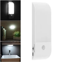bright 12 led rechargeable pir motion sensor cabinet wardrobe wall lamp night light with usb charging for closet wardrobe