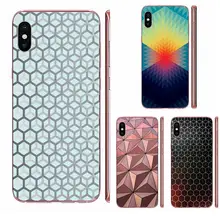 Мягкий милый чехол Polygons с градиентом для Apple iPhone 11 Pro X XS Max XR 4 4S 5 5C 5S
