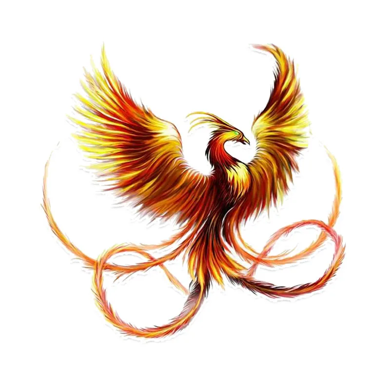 

Creative Animal Funny Car Styling Cover Scratches for Bumper Bodywork Noble Golden Phoenix Flying Sticker 14cm*13cm