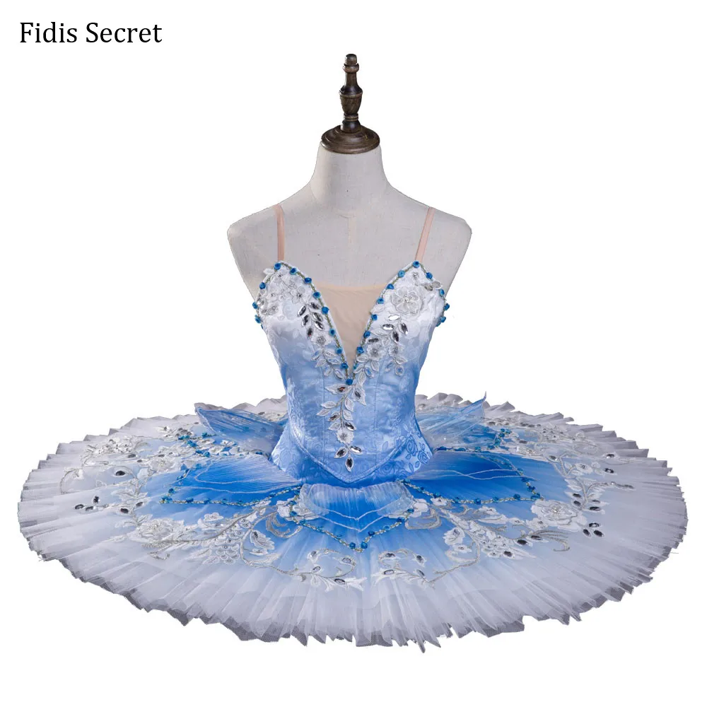 

Girls Classical Pancake Tutu Costume Dress,Blue Bird Fairy Doll Professional Ballet Performance Competiton YAGP Stage Dance Wear