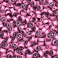 100pcslot 7mm oval shape acrylic spaced beads peace symbol beads for jewelry making diy charms bracelet necklac accessories 11
