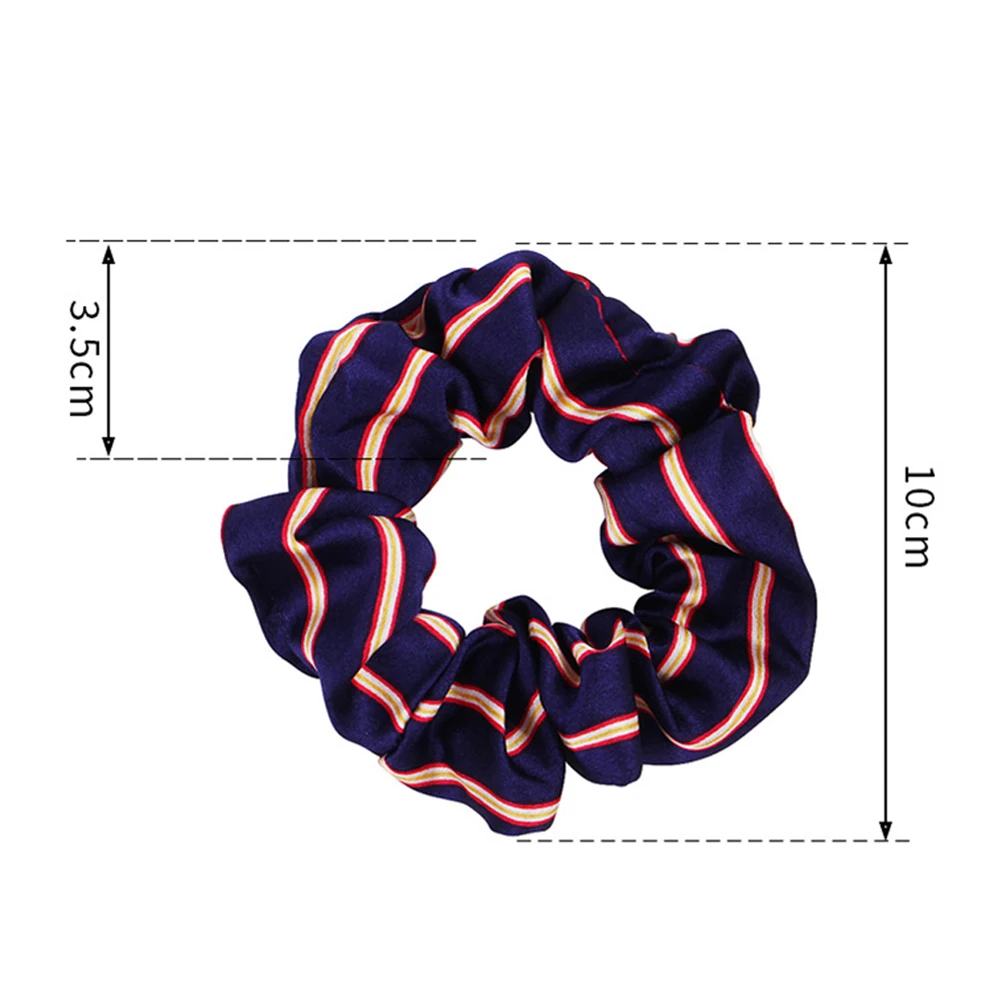 

Bohemian Floral Striped Silk Scrunchie Hairbands Hair Tie Girls Hair Accessories Satin Scrunchies Stretchy Ponytail Holders