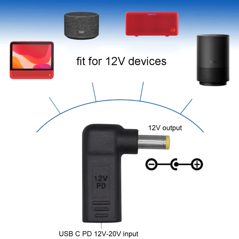 

Адаптер питания с USB C/Type-C PD на 12 В, 3,5/4,0/5,5 мм