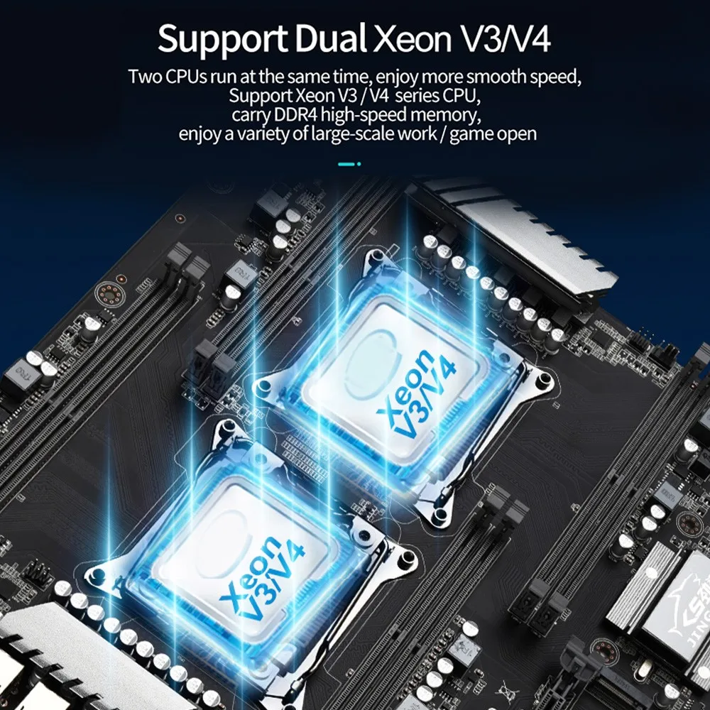 Bestellen JINGSHA X99 Computer Motherboard ATX Dual Kanal DDR4 256G USB 3,0 SATA 3,0 Mainboard Unterstützung Für Xeon V3 V4 CPU