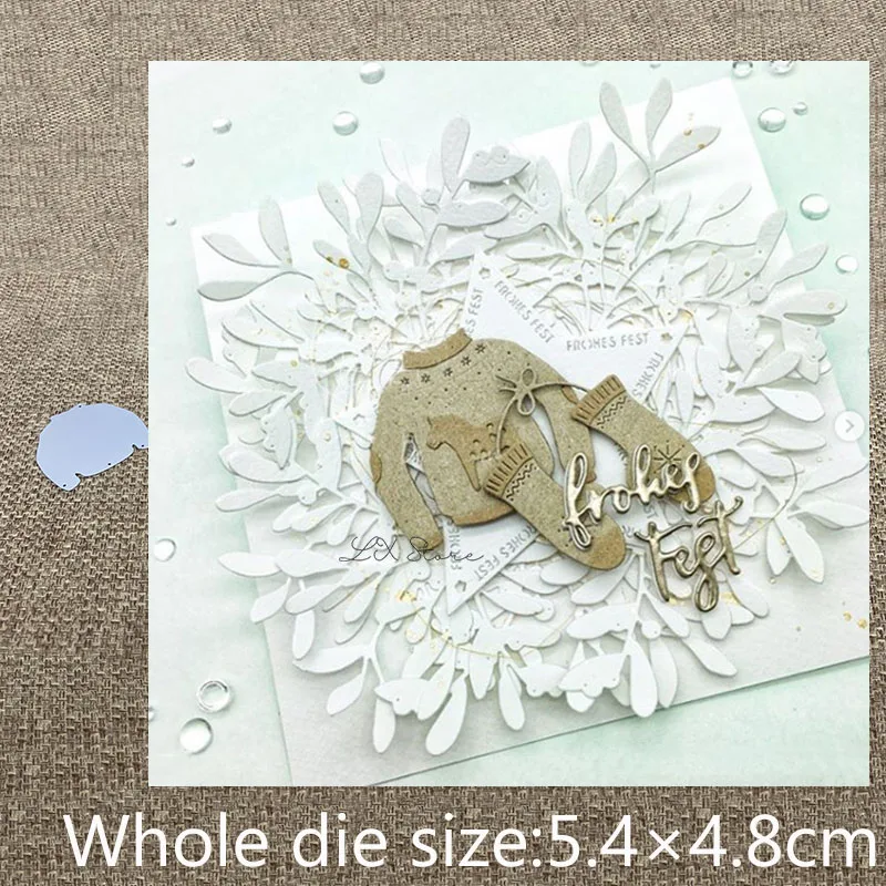 Новый дизайн металлическая высечка высечки украшение в виде снежинки свитер