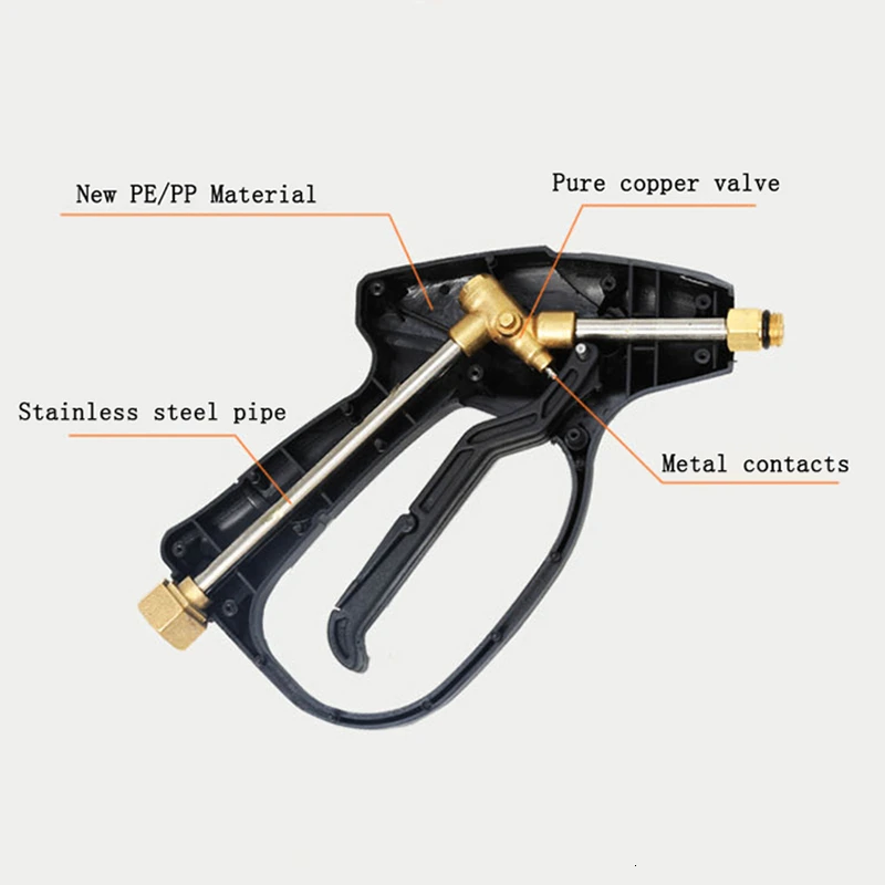Пистолет для мойки автомобиля высокого давления длинный медный керамический