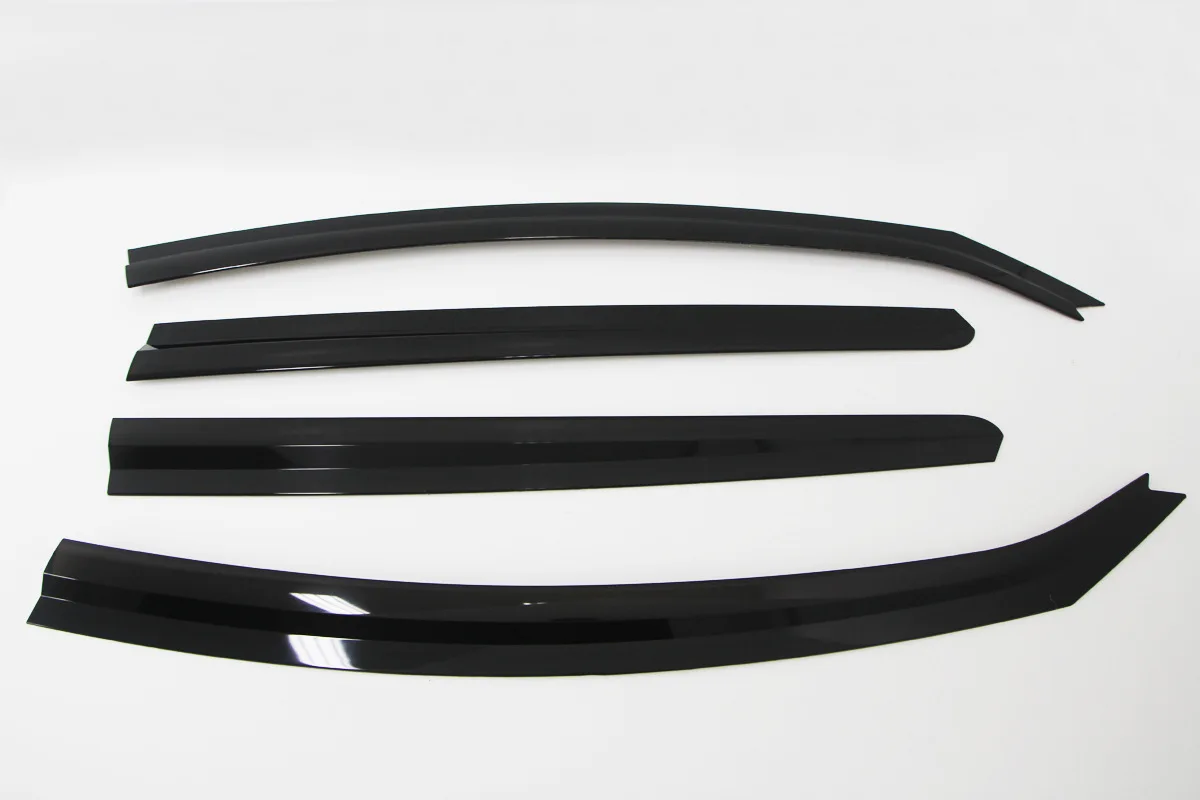 

Chrome door visor side window deflector shade sun rain shield silver trips eaves for Kia All New Carens