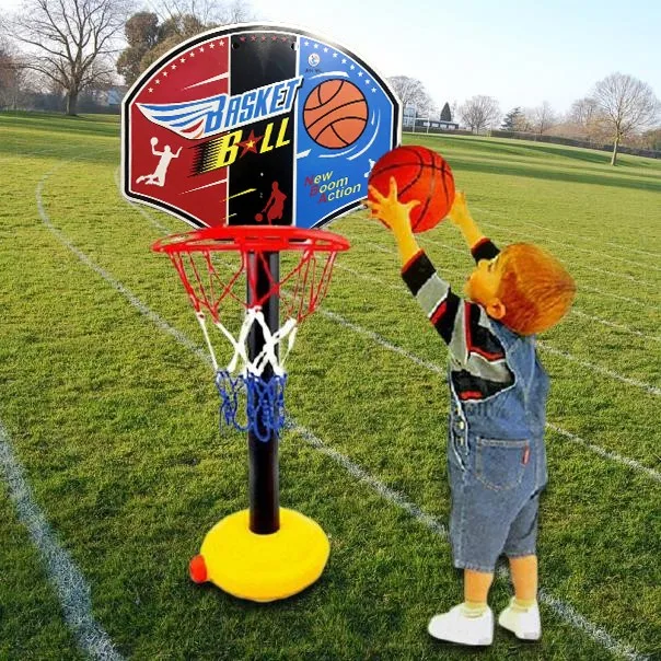 

Children' Basketball Playing Set Outdoor Sport Adjustable Stand Basket Holder Hoop Goal Game Mini Indoor Boy Kids Yard Game Toys