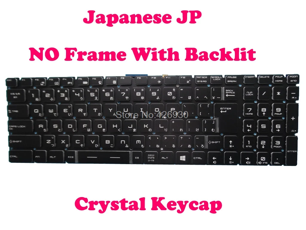 С украшением в виде кристаллов клавиатура для MSI WS60 2OJ 6QC 6QH 088UK 613TW 6QI 6QJ 029JP 030JP 7RJ