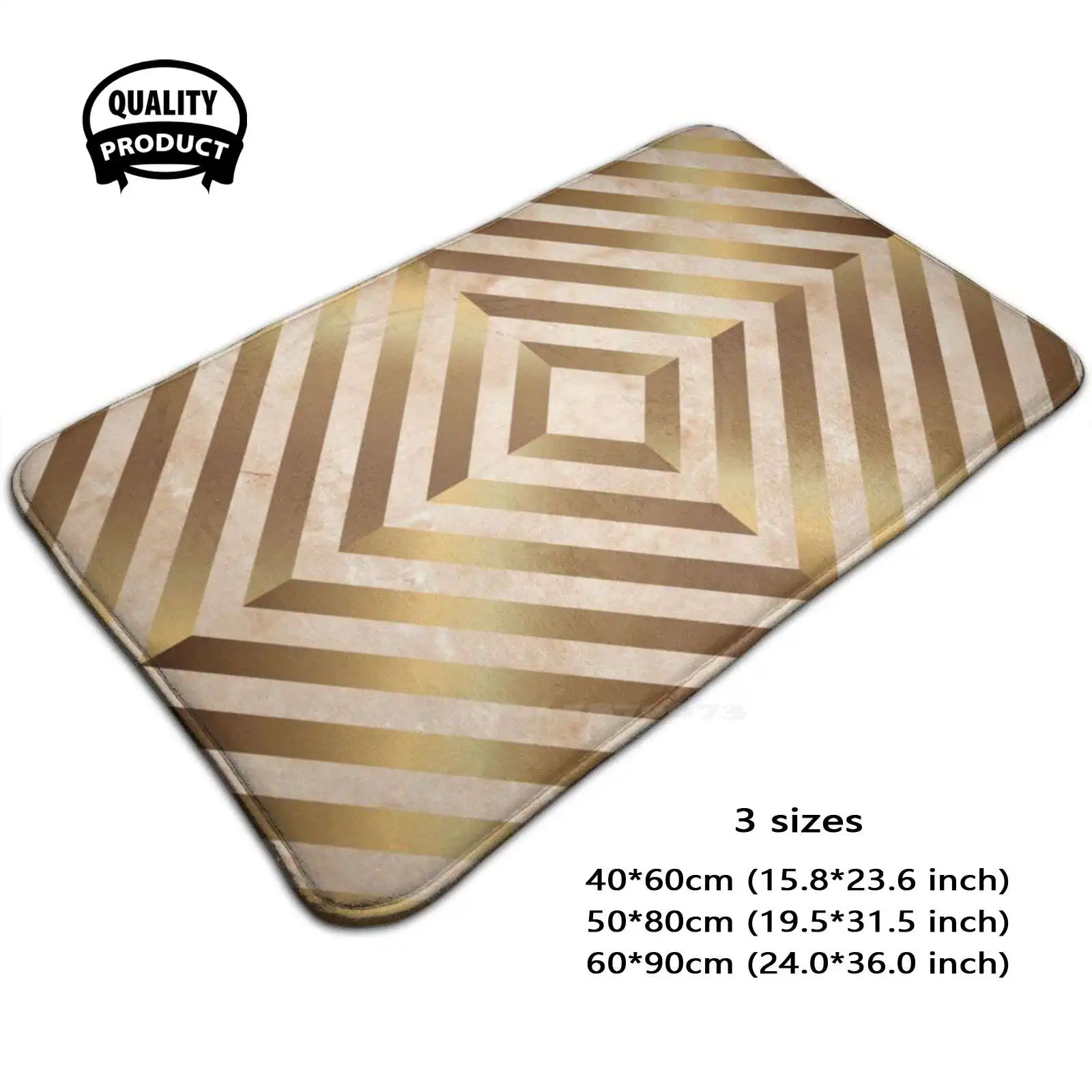 Мраморные золотые полосы 3 размера домашний ковер Мраморный бежевый Золотой