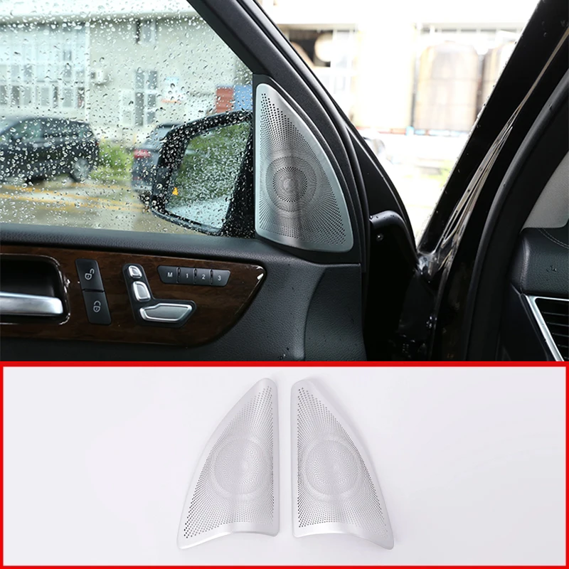 

Aluminum Alloy Door Audio Tweeters Speaker Cover Decoration Trim Sticker For Mercedes Benz ML W164 GL Class Car Accessories