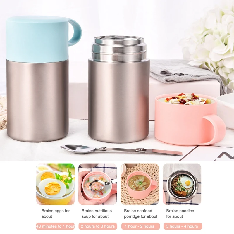 600 мл Вакуумная бутылка из нержавеющей стали баночка для еды тушеный стакан