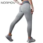 Пикантные штаны NORMOV для йоги с рюшами, бесшовные эластичные спортивные Леггинсы для контроля живота, текстурированные колготки для фитнеса