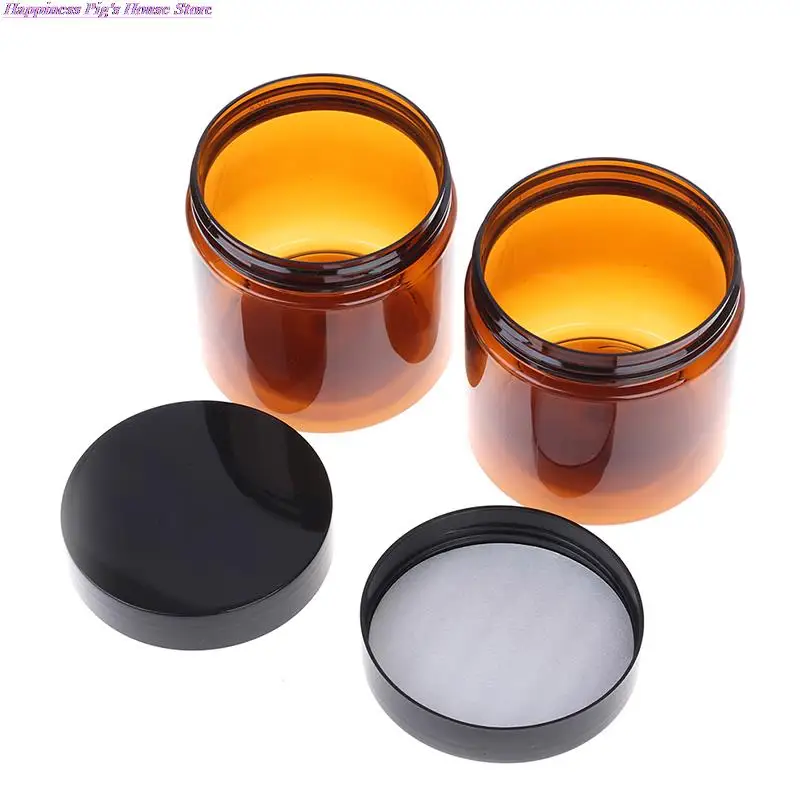 

200ml Amber Brown Cosmetic Face Cream Bottles Lip Balm Sample Container Jar Pot Tea-Colored Wide Mouth Bottle
