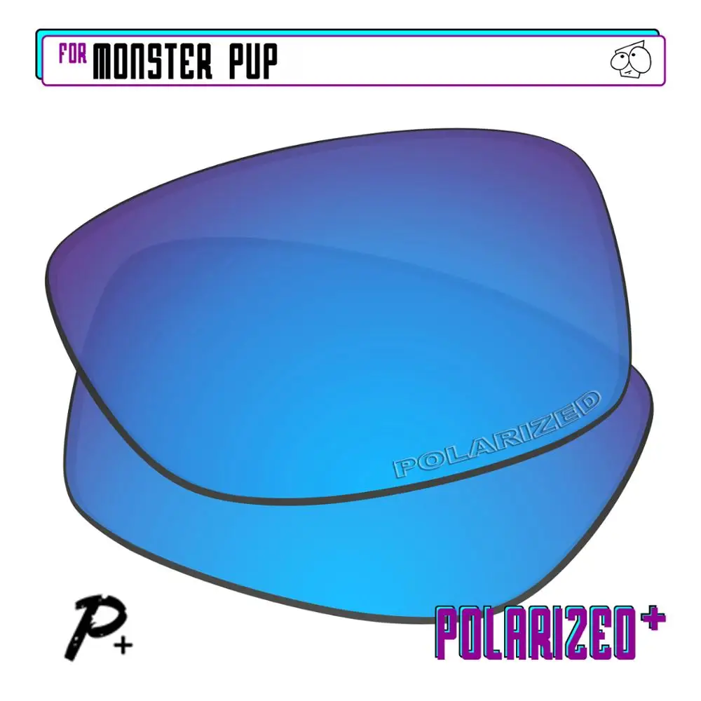 EZReplace Polarized Replacement Lenses for - Oakley Monster Pup Sunglasses - Blue P Plus