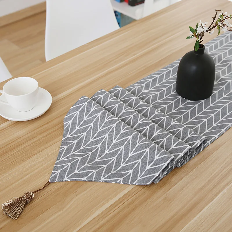 

Christmas Gift Christmas Table Runner Modern Tea Table Runners Korean Nordic Cotton and Linen Cabinet Flags Camino De Mes