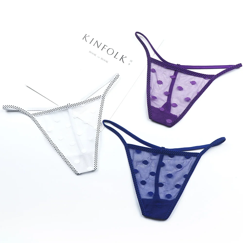 Женское сексуальное нижнее белье в горошек трусики с принтом стринги Панталоны