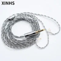 4 cores graphene alloy silver plated wire mmcx 0 78mm 2 pin replacement headphones cable audio upgrade cable