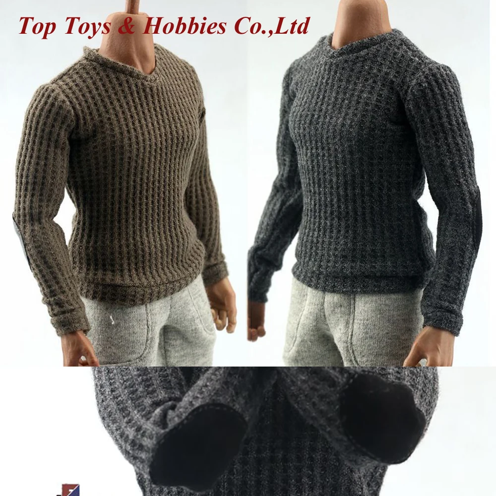 

1/6 Man Costume Long Sleeve Tops Sweater Clothes Model Fit Male Figure No Body