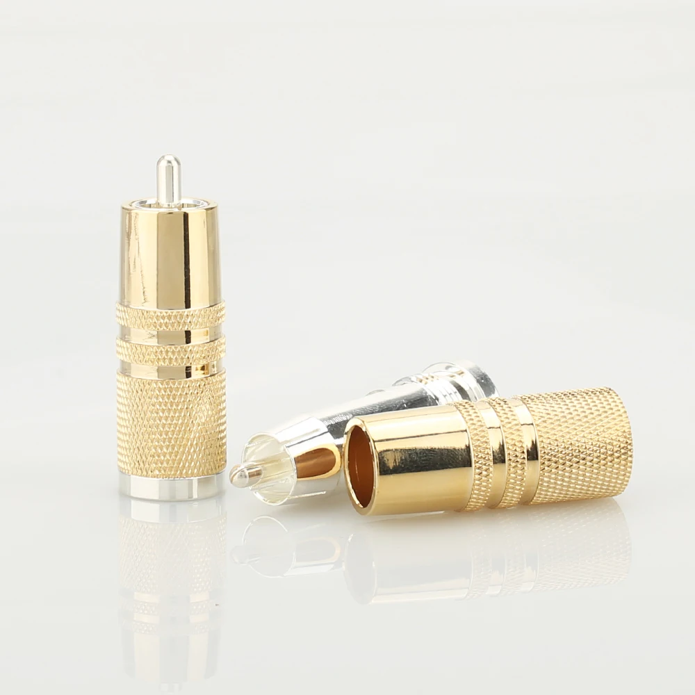 4 шт./лот 8 мм RCA с родиевым покрытием электрическая вилка маленьким отверстием для