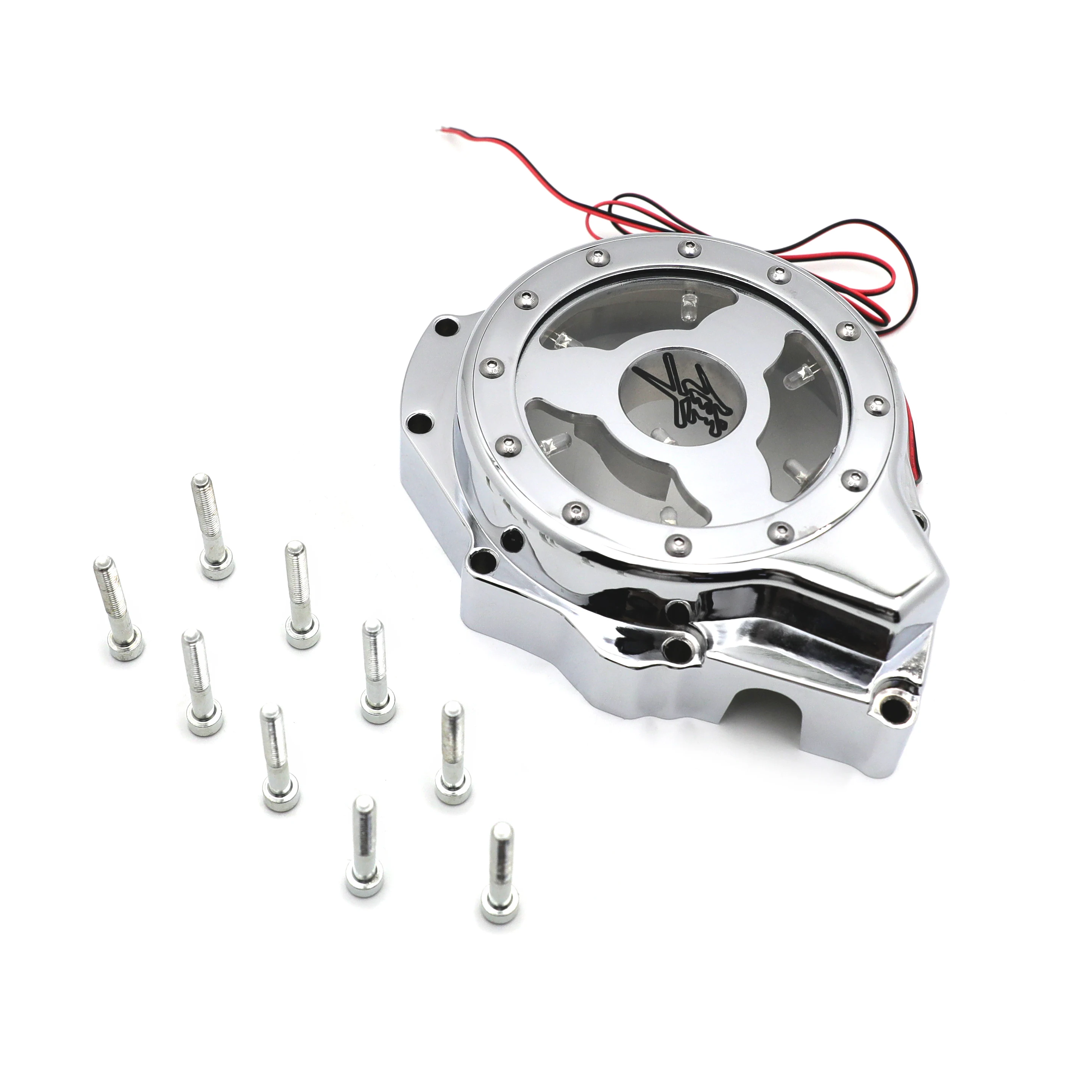 Запчастей мотоцикла синий светодиодный прозрачная двигателя статора Крышка