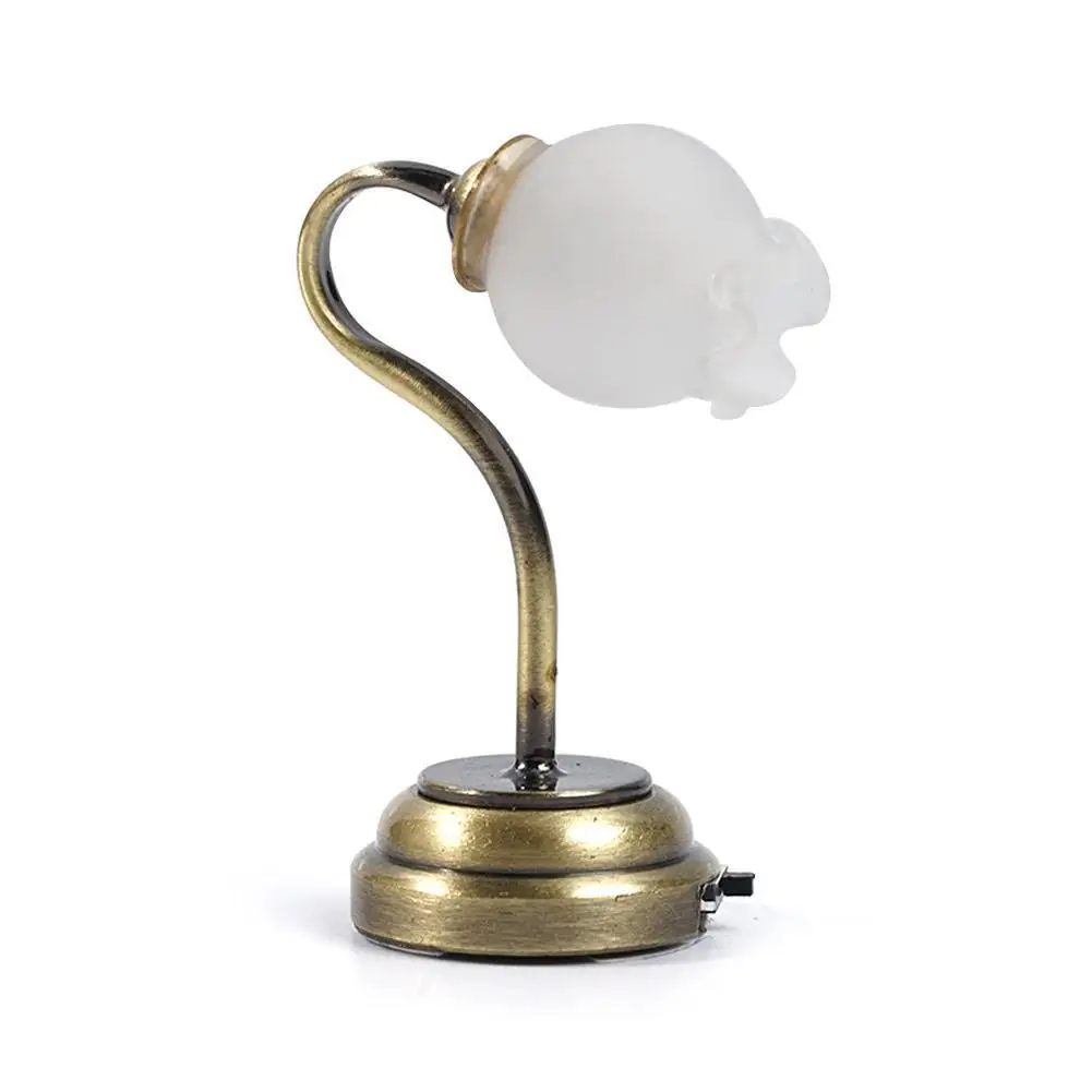 

1:12 Dollhouse Miniature Lamp Head Flower Bud Wall Lamp Accessories Switch Toys Dollhouse With Dollhouse Model Button F9E8