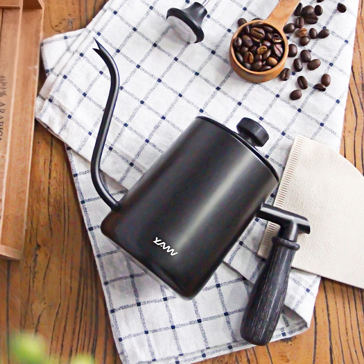 

Ручная кофеварка, кофейники «гусиная шея» с деревянной ручкой в скандинавском стиле, кофейники из нержавеющей стали, эспрессо, Kahve Makineleri, ко...