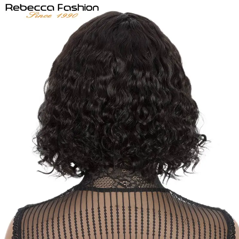 Короткие вьющиеся парики Rebecca длинные из человеческих волос для чернокожих
