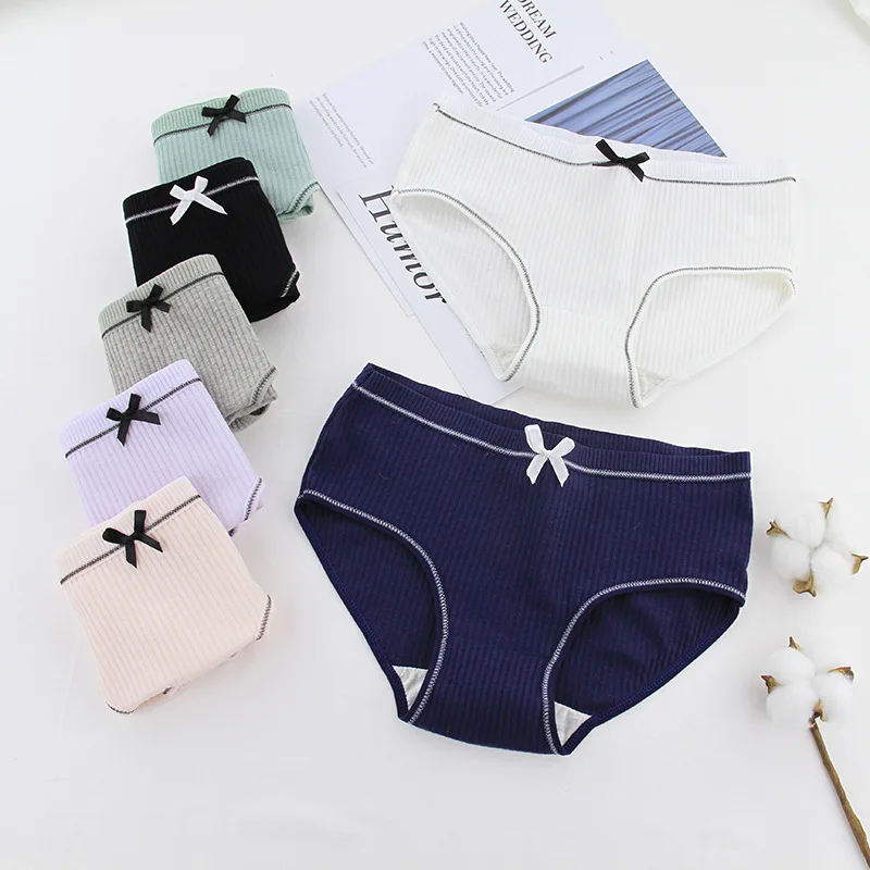 Модные женские хлопковые Сексуальные трусы ярких цветов мягкие дышащие нижнее
