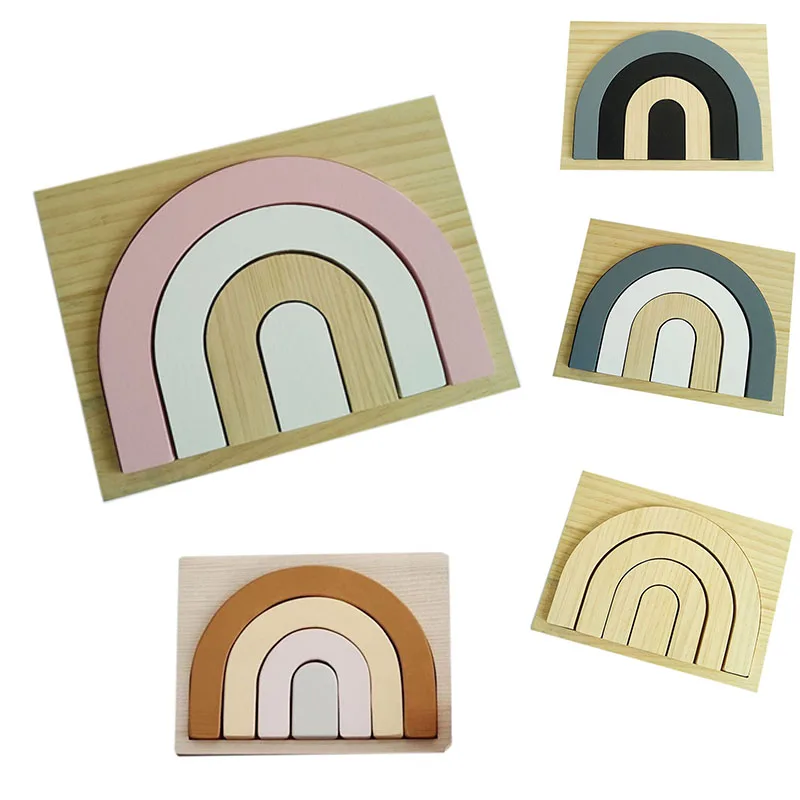 

Игрушка-гнездо, деревянный Радужный облако, набор блоков для детей, подарок на день рождения