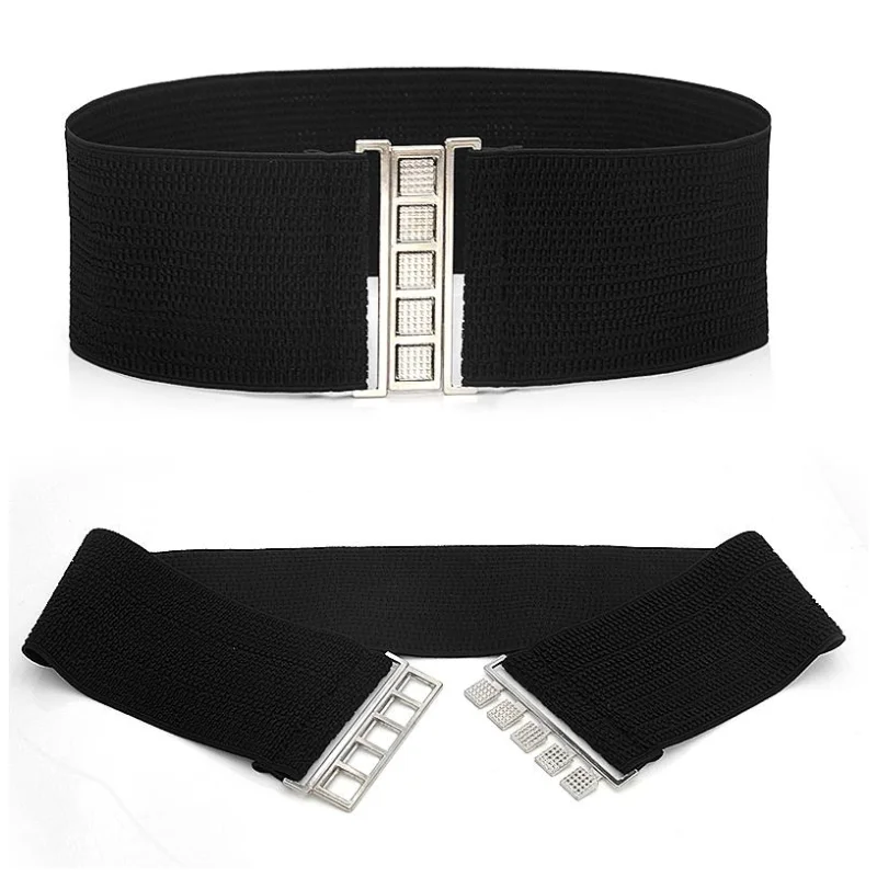1 шт. женский эластичный ремень с серебристой пряжкой ширина 7 см | Аксессуары для