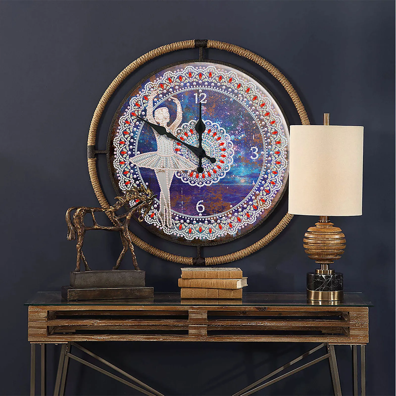 Настенный знак из кованого железа круглая декоративная вывеска с часами и