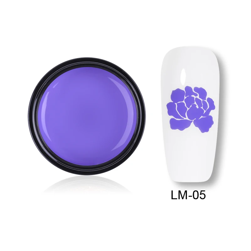 LM-05 LEMOOC, 5 мл, гель для стемпинга для ногтей, 14 цветов, гель для рисования, лак для ногтей, впитывающий УФ-гель для ногтей, цветная пластина для штампов - Цвет: LM-05