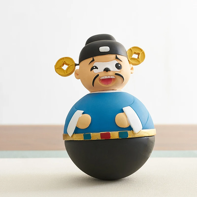 

Chinese Traditional God of Wealth Tumbler Figurines Ornament Mascot Office Desktop Home Decor Accessories Statues Car Decor Gift