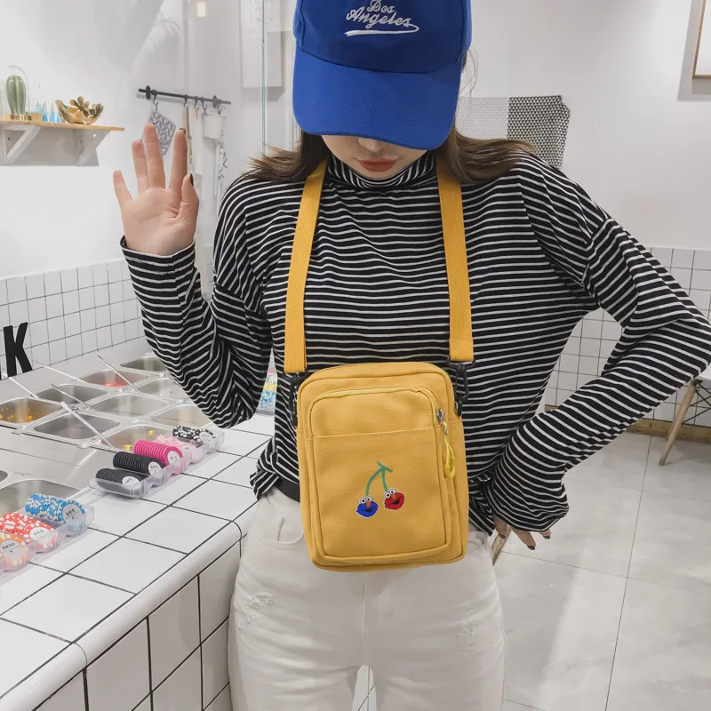 Новая женская модная Холщовая Сумка с вышивкой мягкая сумка через плечо