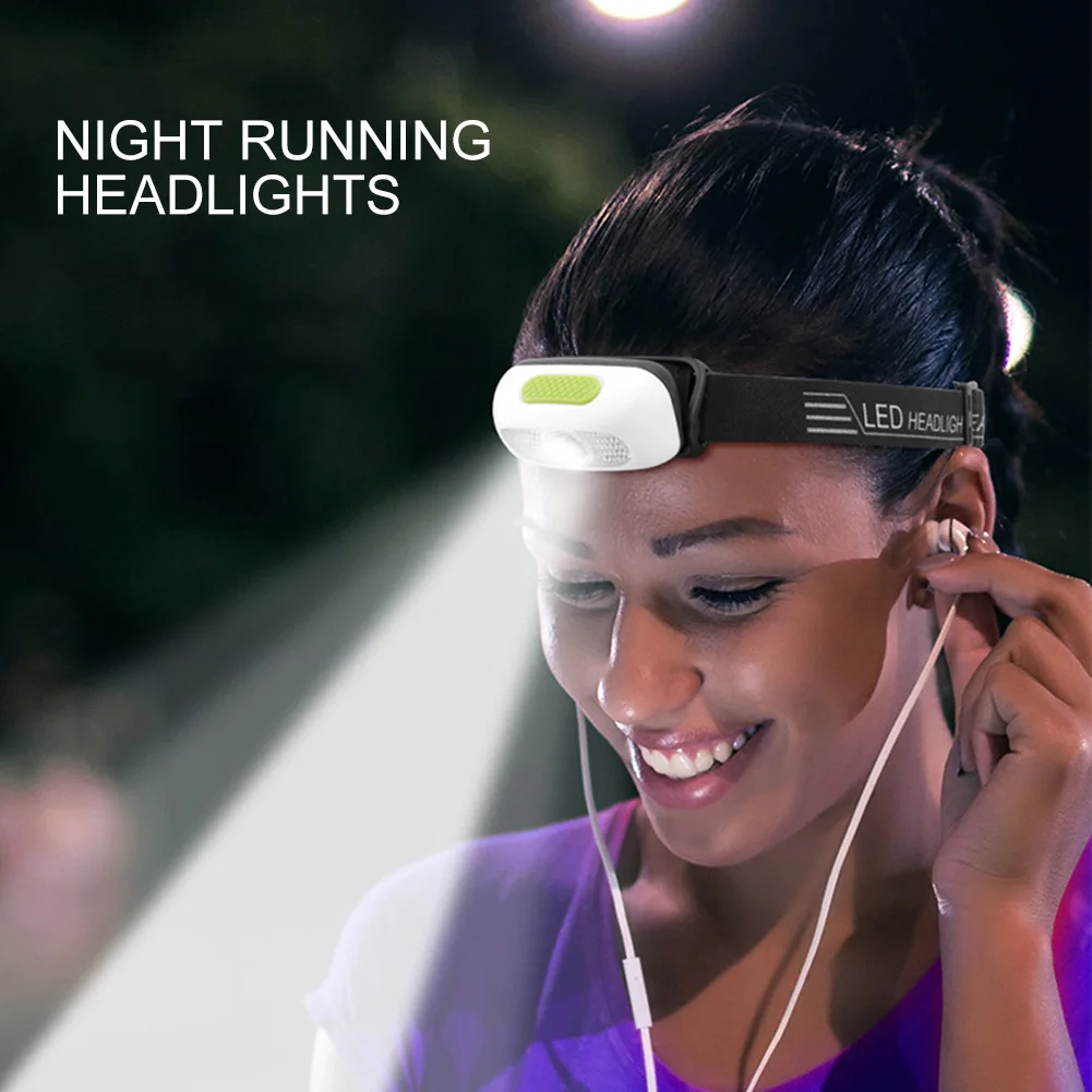 Водонепроницаемый светодиодный фонарь для бега с регулируемой яркостью и