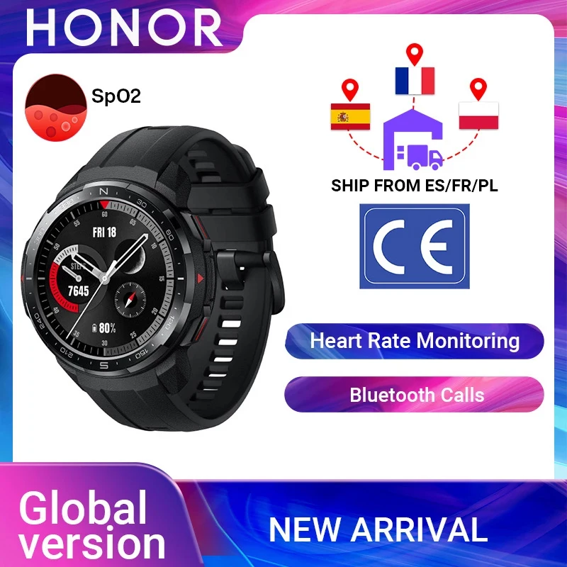 Cheap New Global Version Honor Watch GS Pro Smart Watch 1.39'' AMOLED Screen Heart Rate Monitoring Blood Oxygen Bluetooth Calls 5ATM