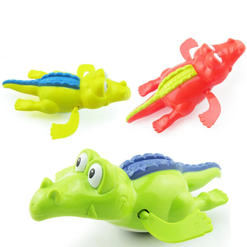 Crocodile Детские заводные игрушки, игрушки для ванны, милая черепаха, рыба, Акула, бегемот, заводная цепь, животные, игрушки для купания, детские игрушки для купания, Классические игрушки - Цвет: Crocodile
