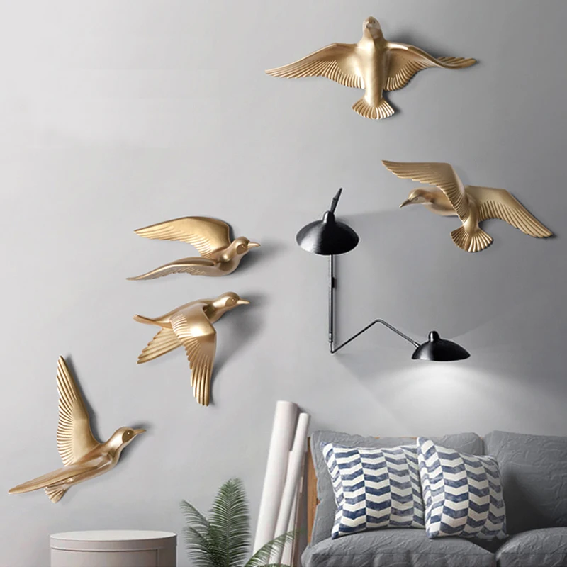 

Wall Sticker Decoration Living Room Seagull Bird Home Accessories Living Room TV Background Decoration Animal Pendant Crafts