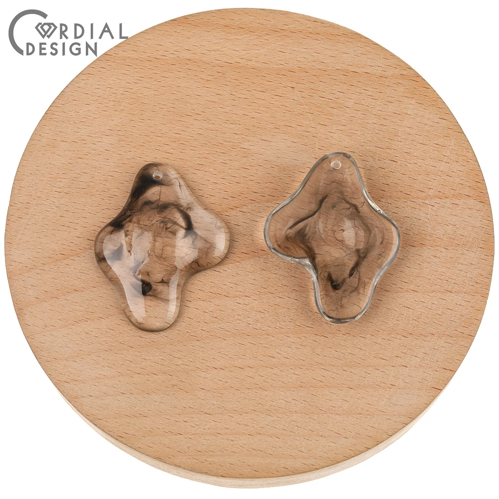 

Cordial Design 30*33MM 50Pcs DIY Charms/Hand Made/Earrings Accessories/Irregular Shape/Resin Beads/Jewelry Findings & Components