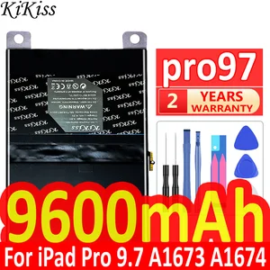 Новый оригинальный аккумулятор KIKISS 9600 мАч для планшета Apple iPad Pro 9,7 A1673 A1674 A1675 сменный аккумулятор большой емкости + Инструменты
