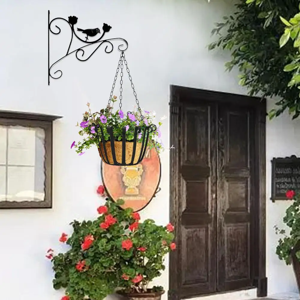

Wall Hanging Plant Hanger Versatile Wall Mounted Garden Pot Hanging Flower Basket Bracket Garden Decoration Hanging Hook