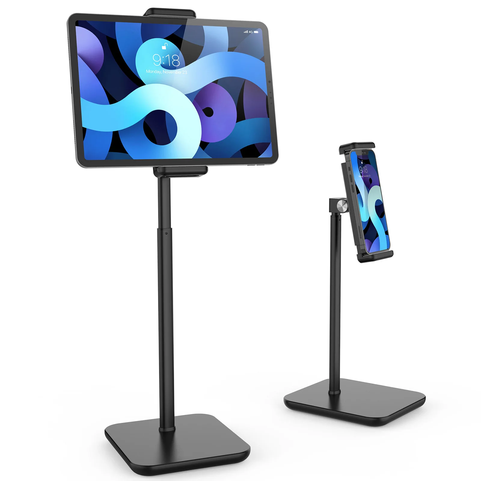 

Tablet Desk Stand black desktop phone stand, used for Tablet Pad desktop stand, used for iPad Air Mini, easy to learn